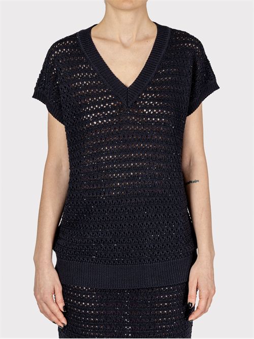 Cotton sweater with sequins FABIANA FILIPPI | MAD275F272L3535146